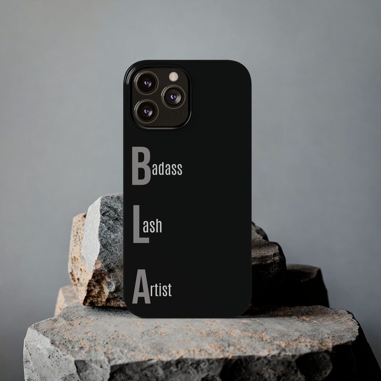 Black/Gray/White |  Badass Lash Artist Slim Phone Case, Quiet Marketing