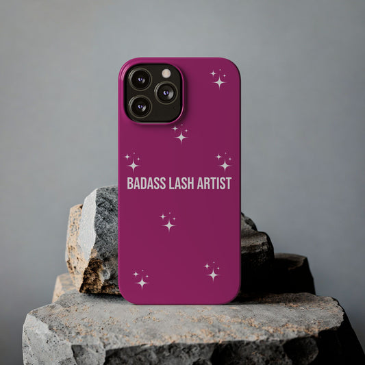 Pink Starz | Badass Lash Artist Slim Phone Case, Quiet  Marketing