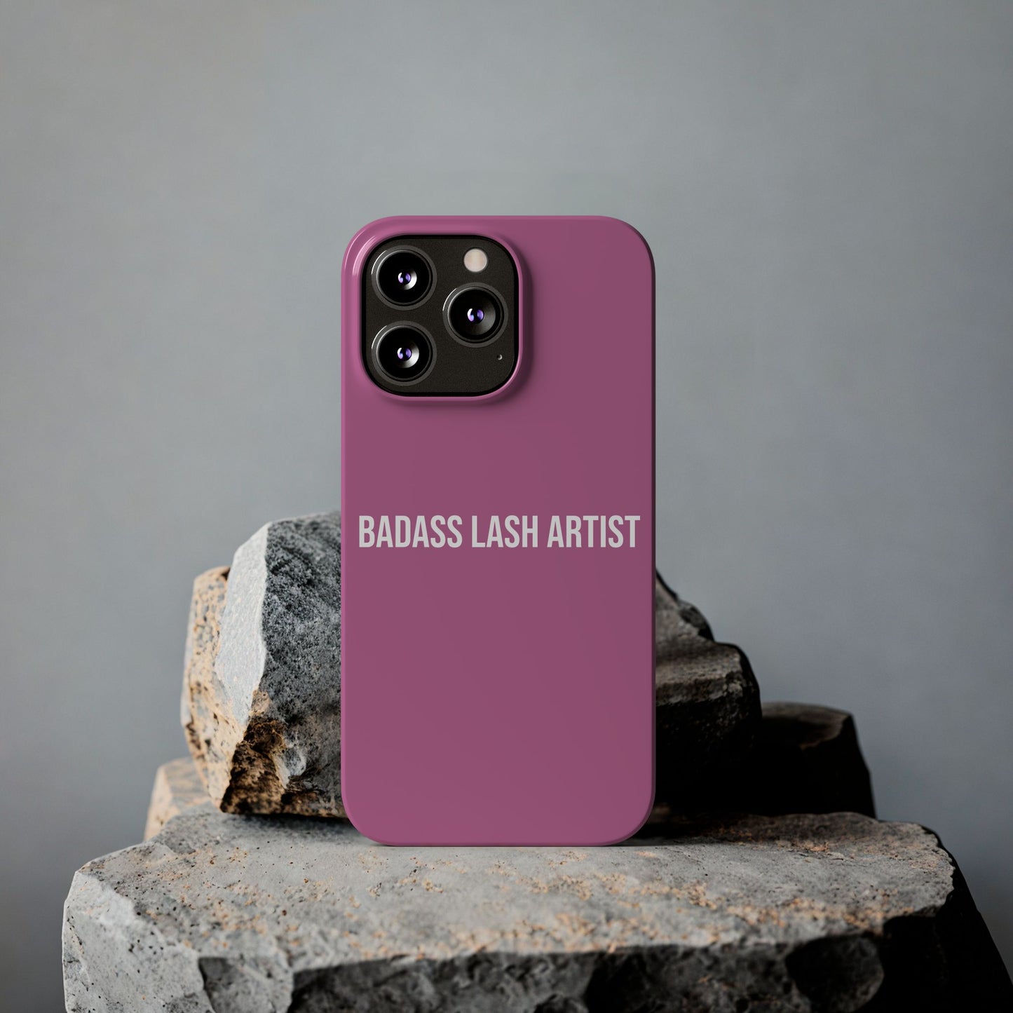 Pink/White | Badass Lash Artist Slim Phone Case, Quiet Marketing