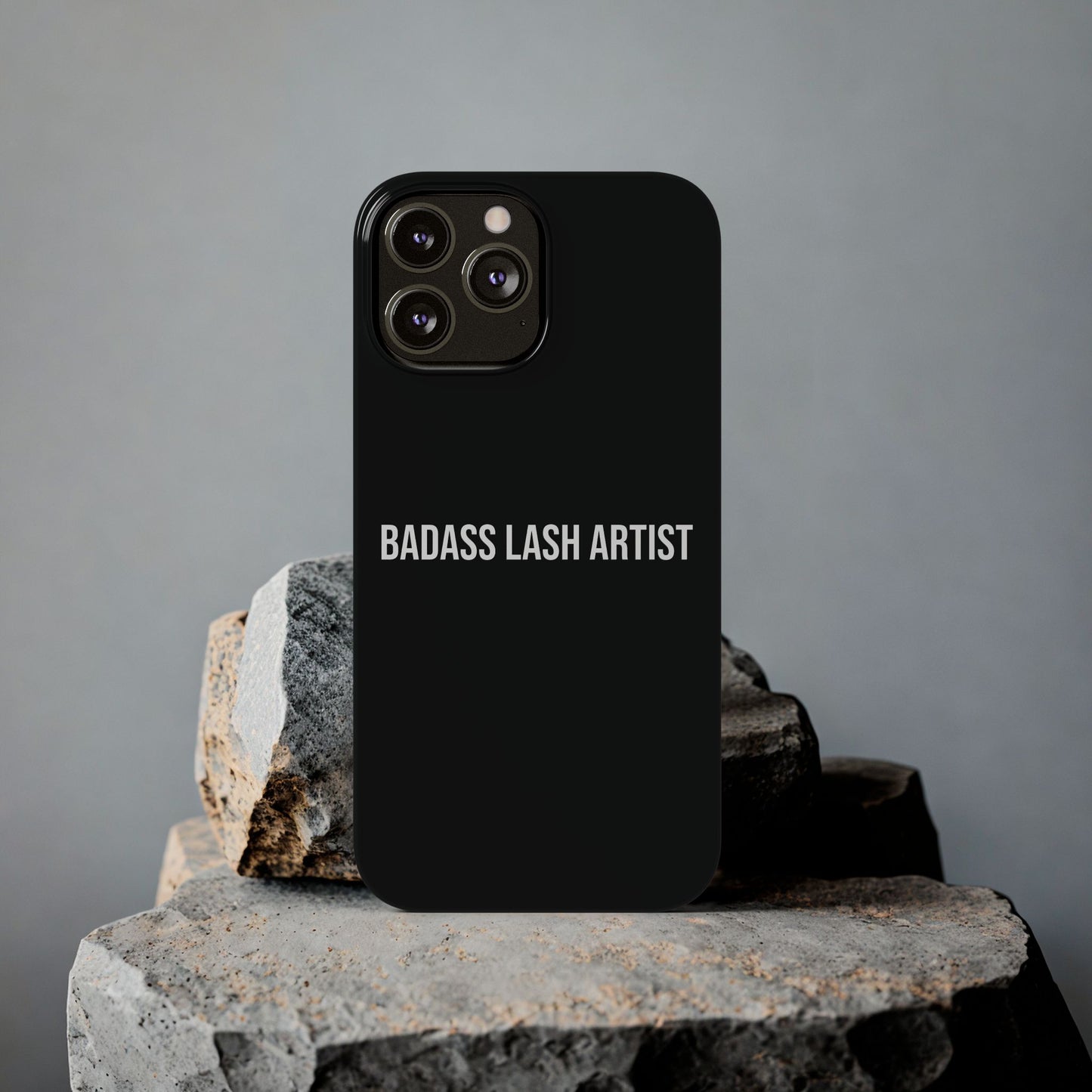 Black/White | Badass Lash Artist Slim Phone Case, Quiet  Marketing