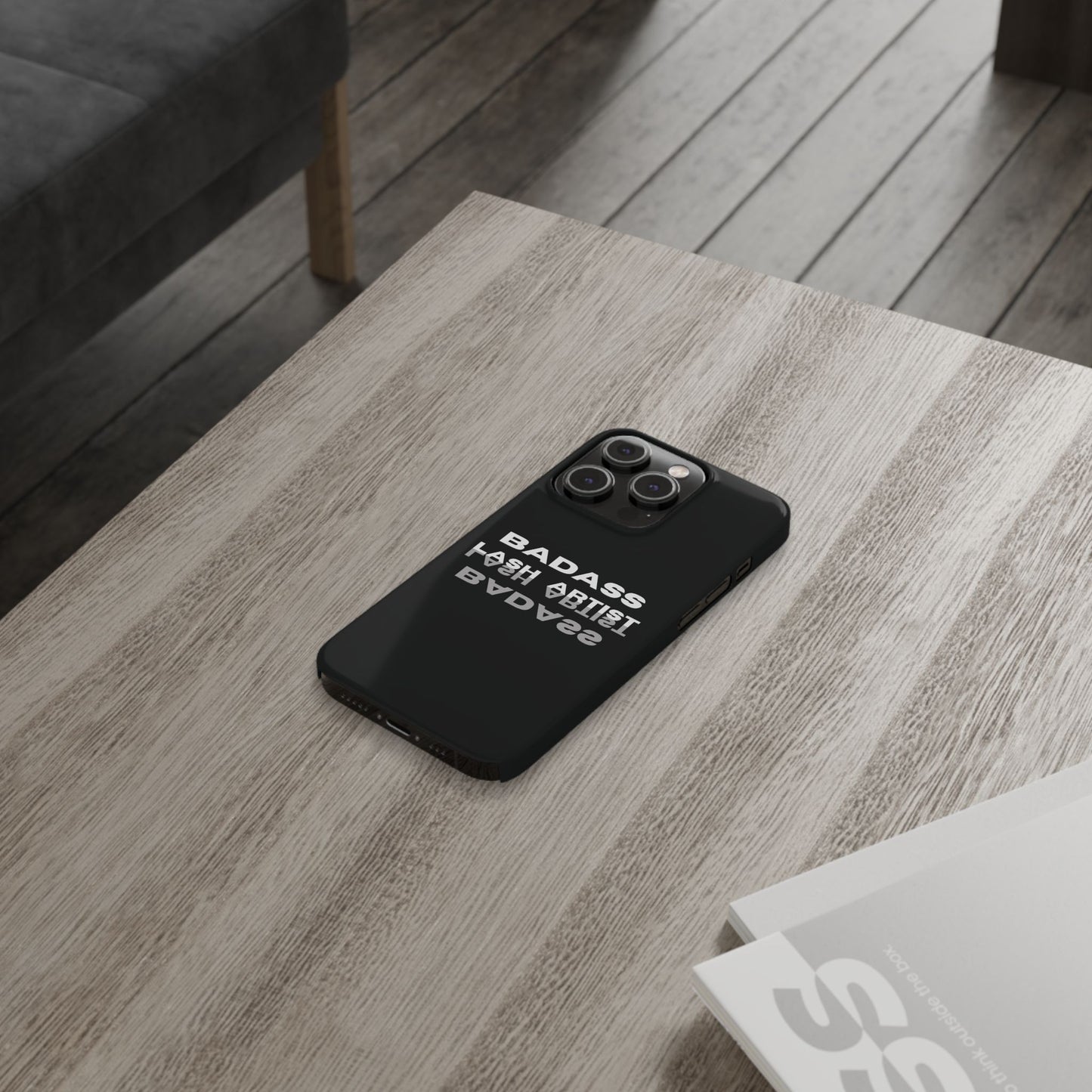 Reflection Black | Badass Lash Artist Slim Phone Case, Quiet  Marketing